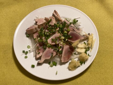 うちのおかず　カツオのたたき　鰹のたたき